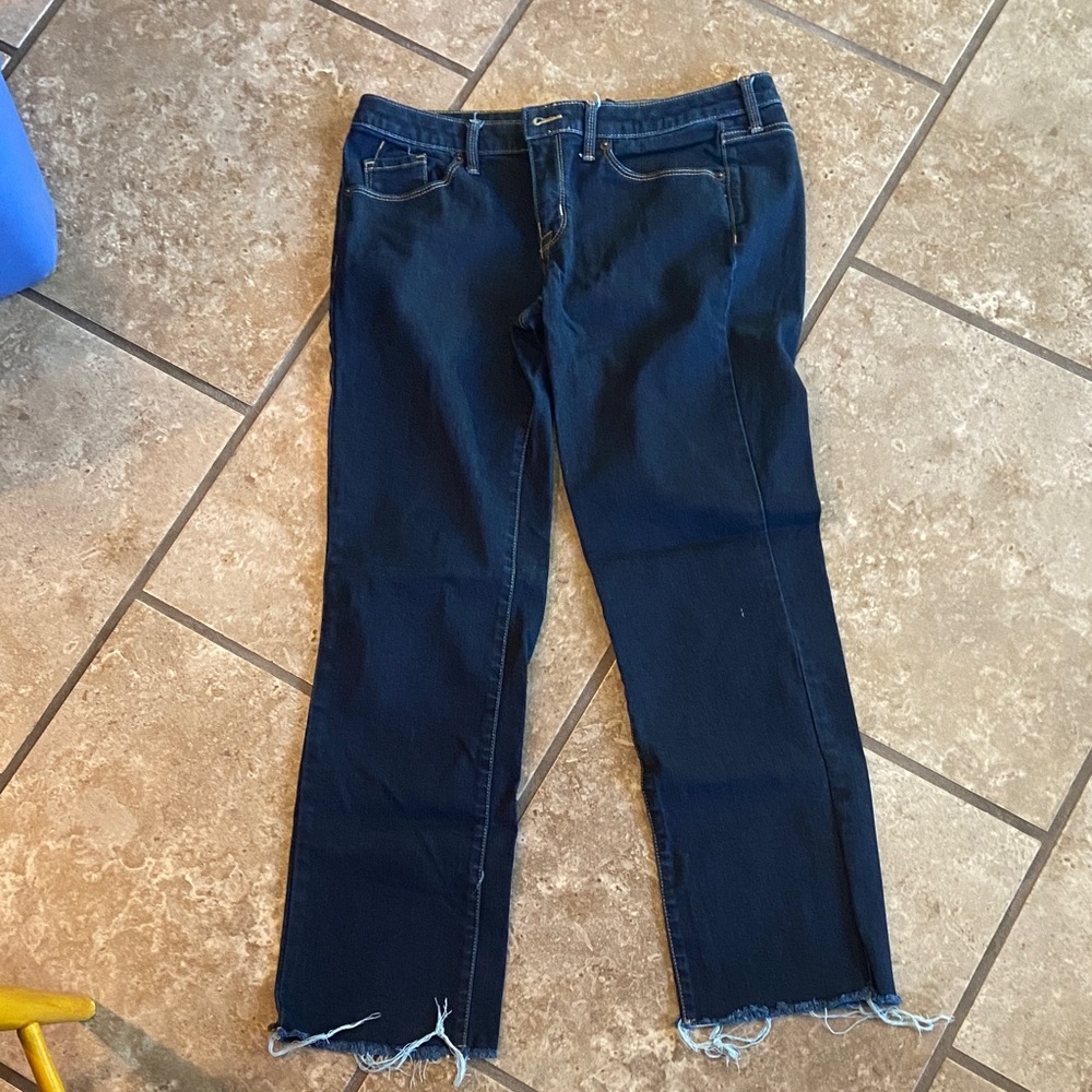 Massimo Dark Blue Straight Leg Jeans